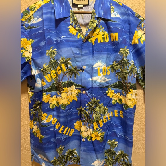 New Authentic Gucci Floral Button Down Shirt Size 54 US XL - Picture 3 of 12